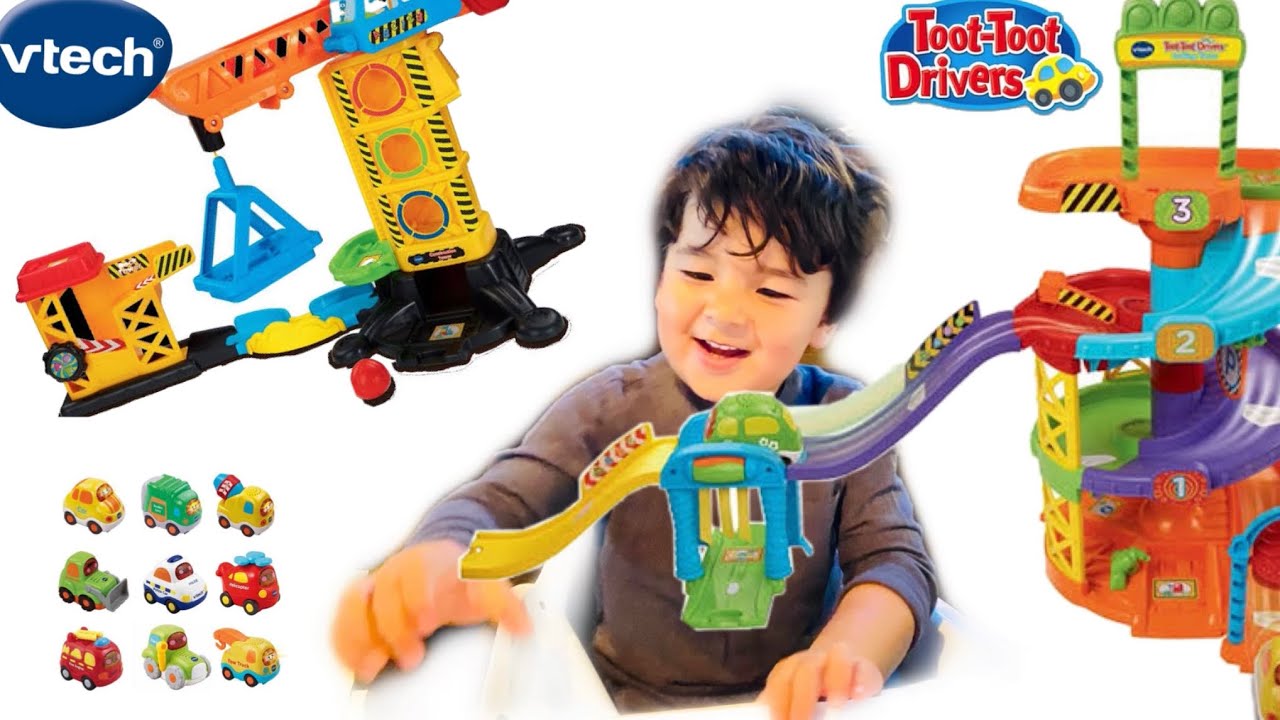 Kids car toys | Race tracks | cars for kids | Vtech Toot Toot Drivers | Kids playing with toys