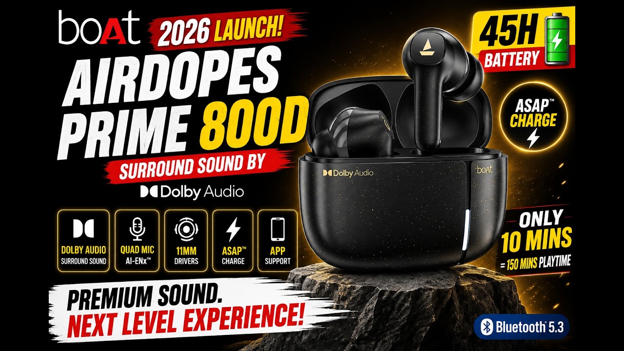 boAt Airdopes Prime 800D Review 🔥 Dolby Audio + 45H Battery | Best TWS Under ₹1,500?