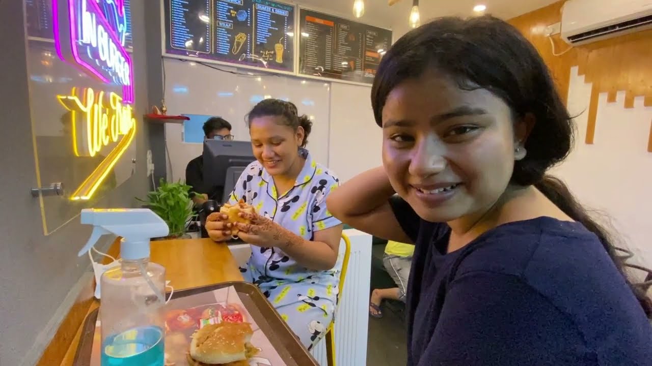Satisfied my craving for Chicken Burger {Heavy Patty}, Chicken Tikka Shawarma, Pizza, Shakes