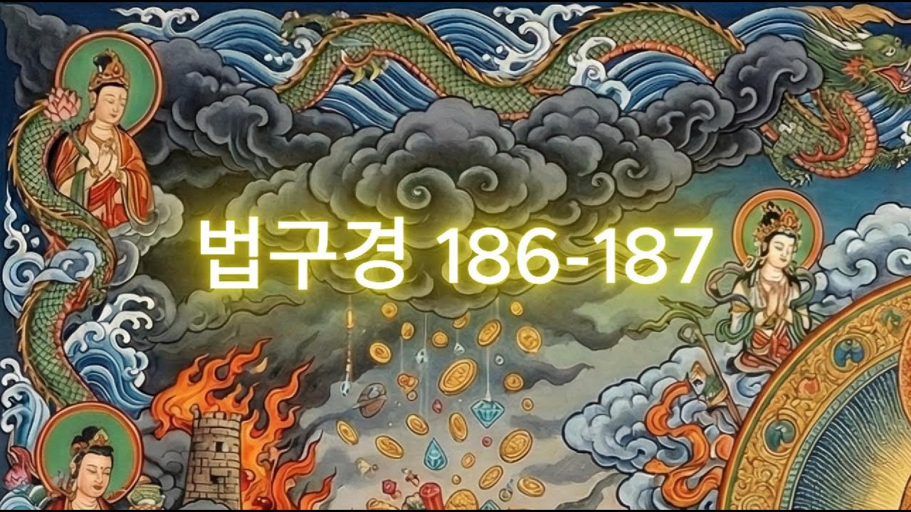[법구경] 186-187 재물이 비처럼 쏟아져도