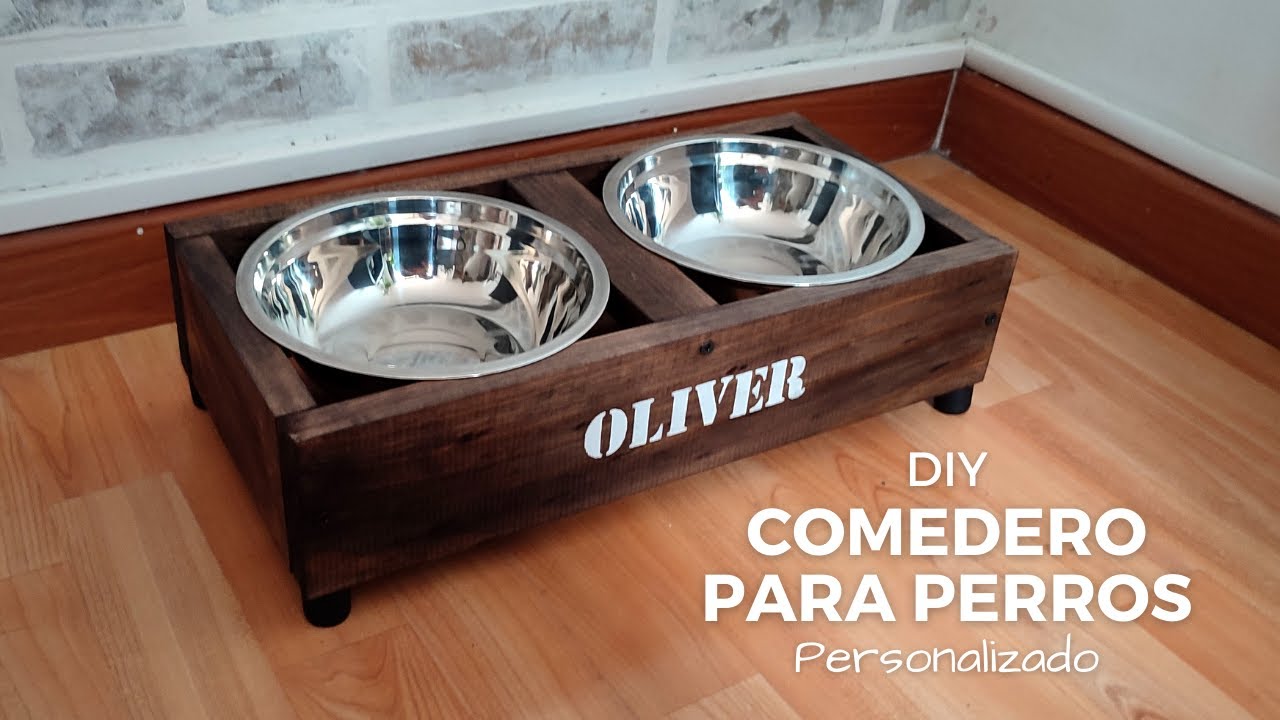 Cómo hacer un comedero para perros personalizado / Comedero de madera fácil de hacer
