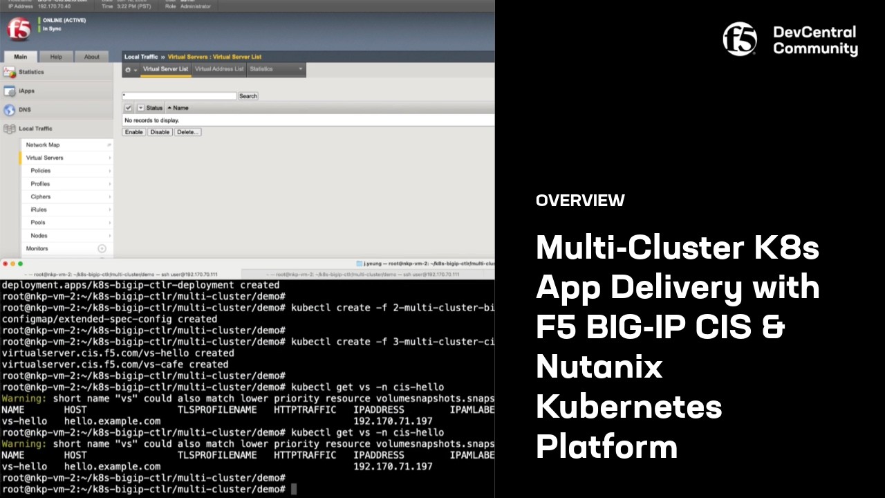 Multi‑Cluster Kubernetes App Delivery Made Simple with F5 BIG‑IP CIS & Nutanix Kubernetes Platform