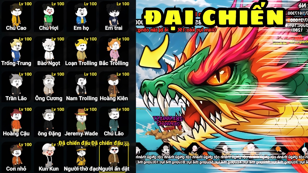PHÁT HIỆN TẤT CẢ NHÂN VẬT ĐẠI CHIẾN VỚI CÁ TRÙM NHIỄM DI NGƯ TRONG GAME CÂU CÁ VẠN CÂN