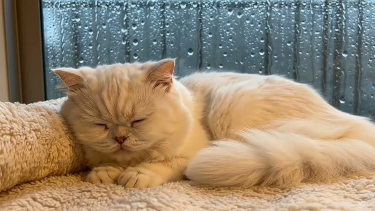 &ldquo;Sleeping Cat ASMR 🐾 | Gentle Rain Sounds for Deep Relaxation&rdquo;#sleepingcat#relaxingvideo#asmrcat