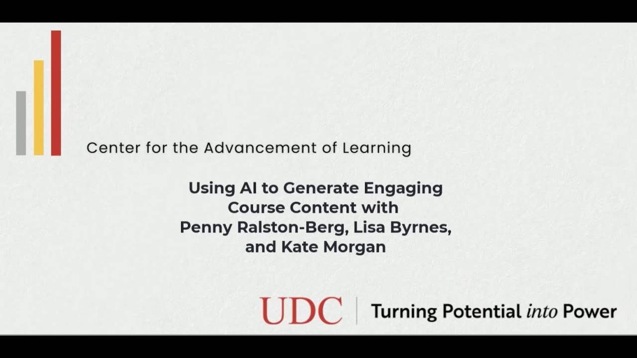 Using AI to Generate Engaging Course Content