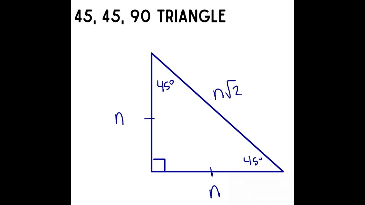45-45-90 Triangles #geometry #geometryhelp