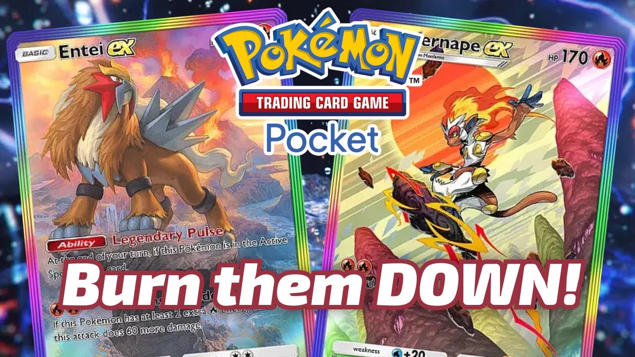 Entei EX Infernape EX Burns them DOWN! | Pokémon TCG Pocket Deck Highlight