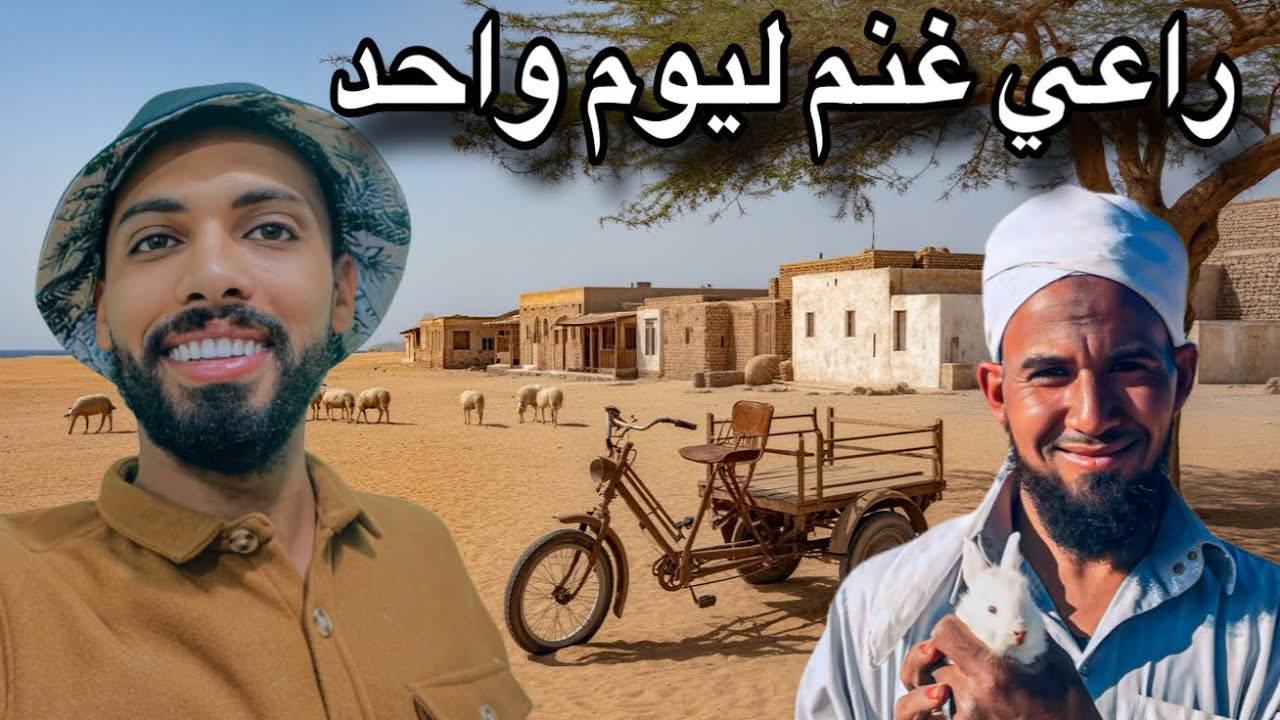 عشت يوم كامل راعي غنم في قلب الصحراء🐑🏜️