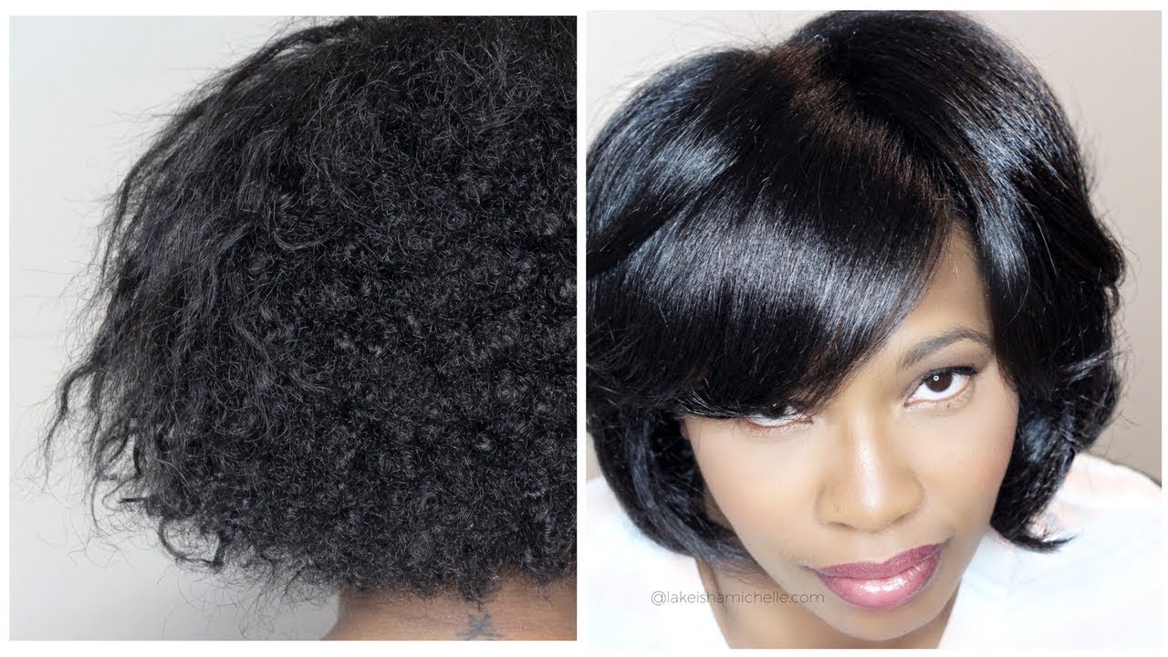 Silk out Natural Hair On My Sister!