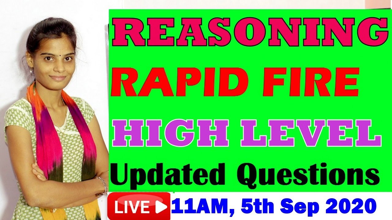 REASONING RAPID FIRE Part-2 (SSC || RRB || ALL COMPETITIVE EXAMS)