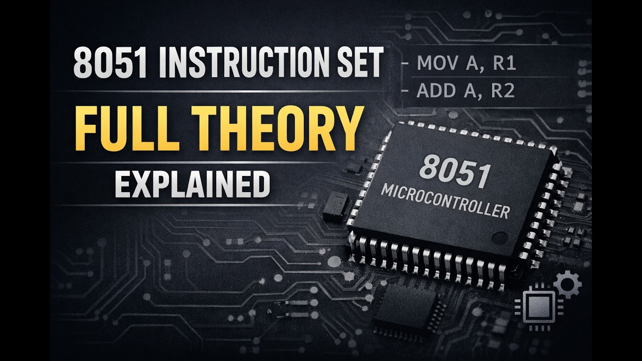 8051 Microcontroller Instruction Set | Full Theory Explained