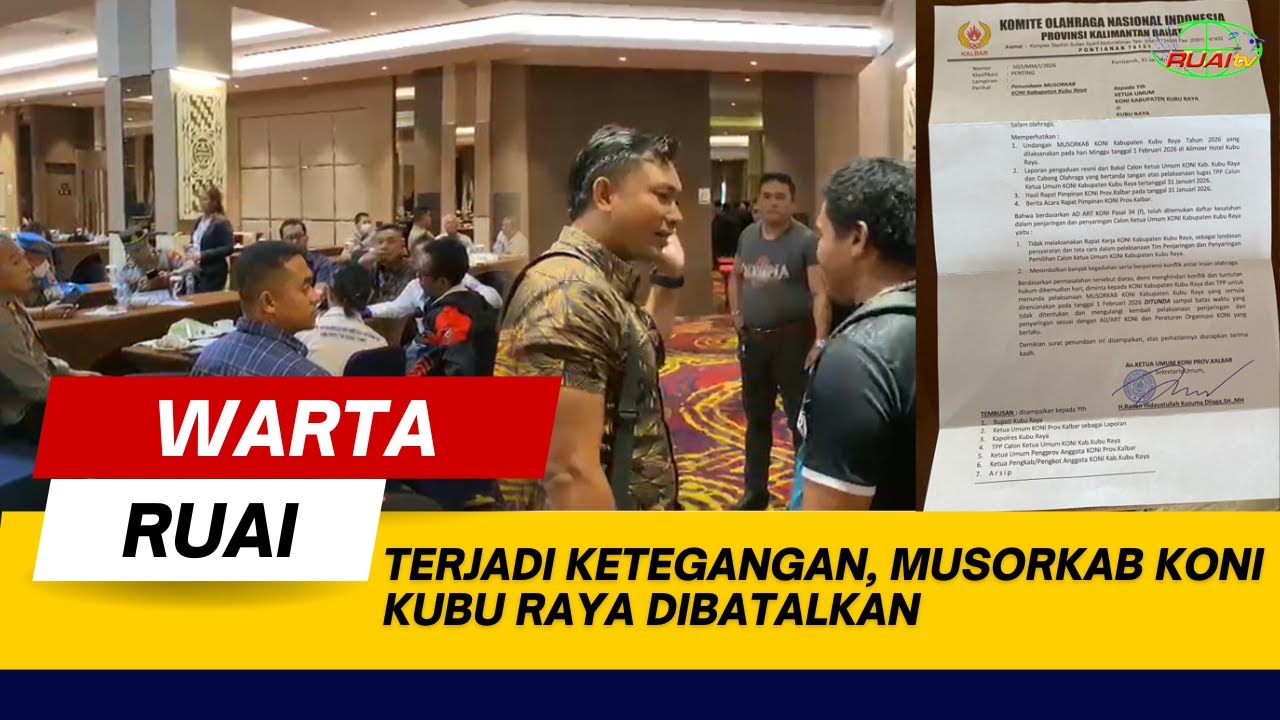 TERJADI KETEGANGAN, MUSORKAB KONI KUBU RAYA DIBATALKAN