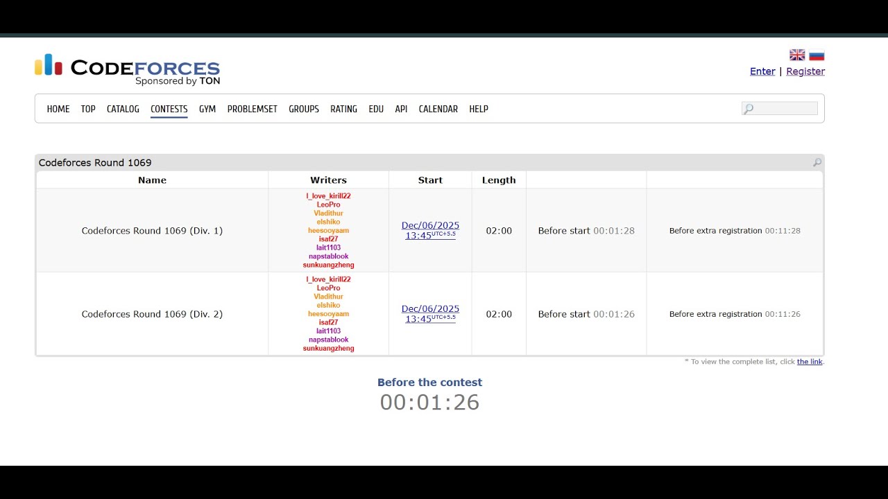 Codeforces Round 1069 (Div. 1+Div . 2)  || #codeforces #live