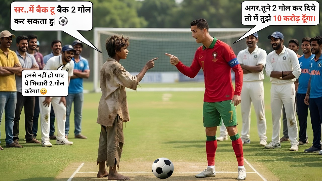 भिखारी बच्चा बना,फुटबॉल मैंच का हीरो | और जीत गया 10 करोड़ का चेक।😱