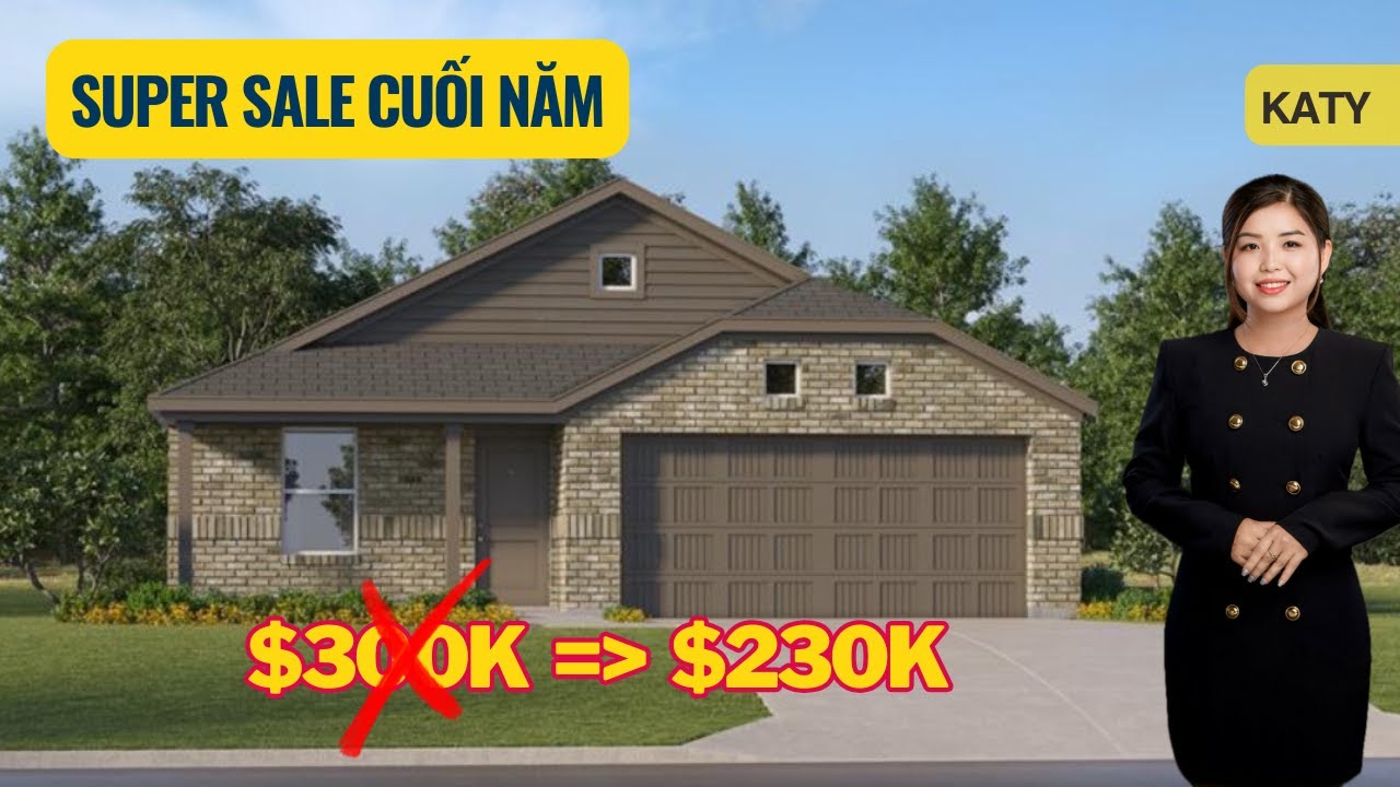 T90 - Nhà mới SIÊU RẺ, KHU TỐT ở KATY - Builder giảm giá đặc biệt cuối năm 🍁