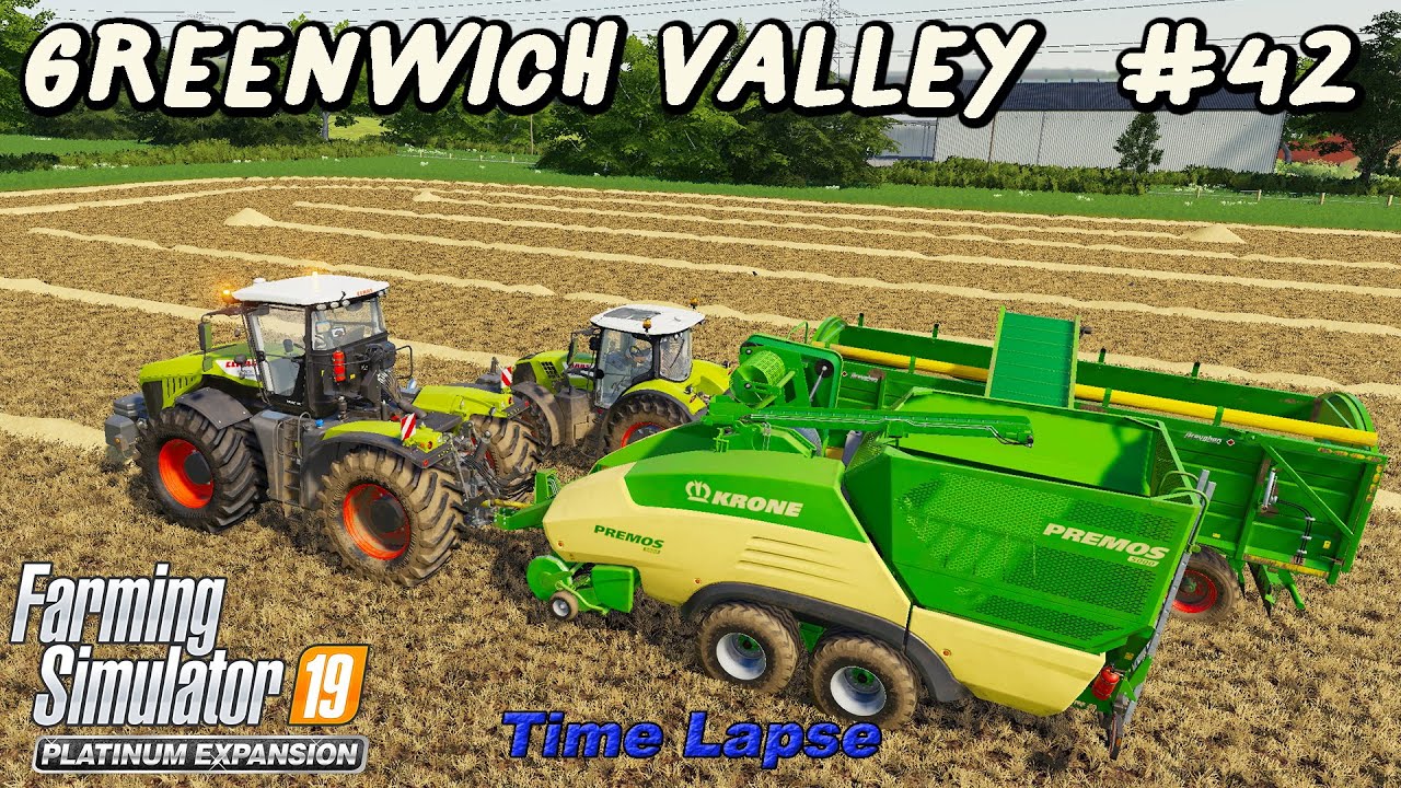 Making Straw Pellets With a KRONE PREMOS. Sheep Care | Greenwich Valley #42 | FS19 4K TimeLapse
