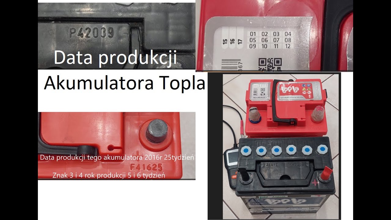 Data produkcji akumulator&oacute;w Topla.