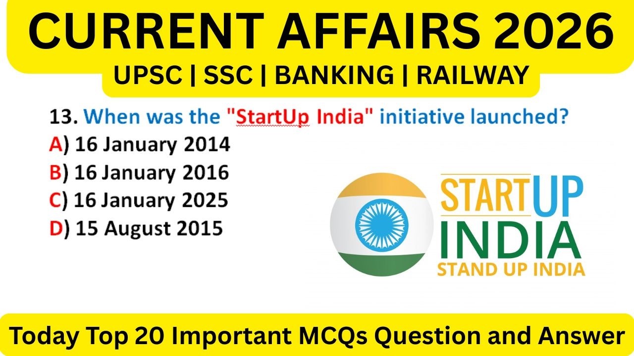 Mock test | Current Affairs 2026 MCQs | UPSC | SSC | BANKING | RAILWAY | For All Competitive Exams