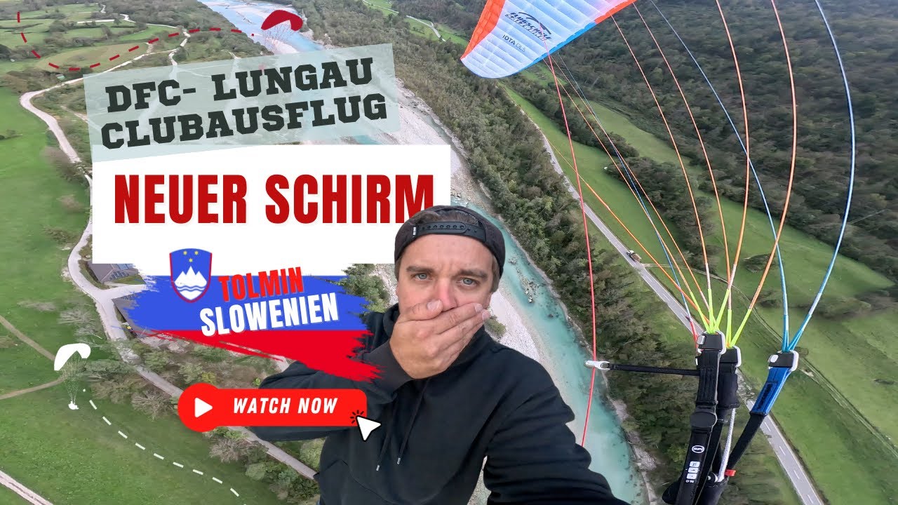 Mein neuer Schirm ist da 🪂 Jungfernflug in Slowenien mit dem DFC Lungau