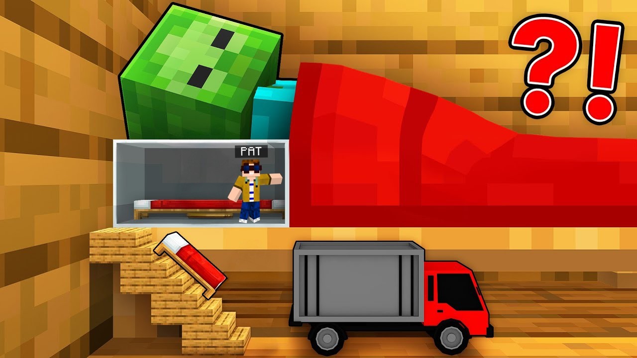 PAT FINDET einen GEHEIMEN BETT EINGANG in Minecraft...