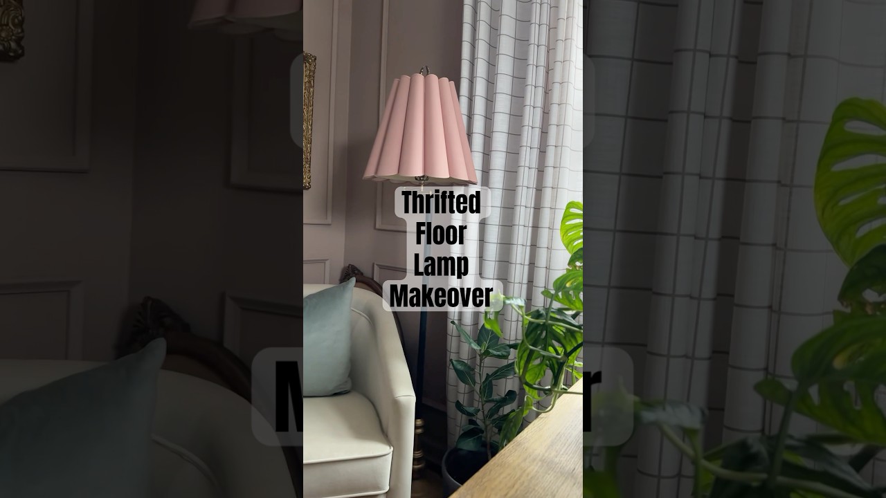 Thrifted Floor Lamp Makeover #thrifting #thriftdecor