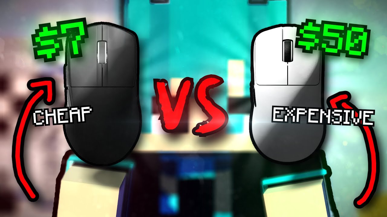 $7 Mouse vs $50 Mouse in Minecraft Bedwars! (INSANE Difference)