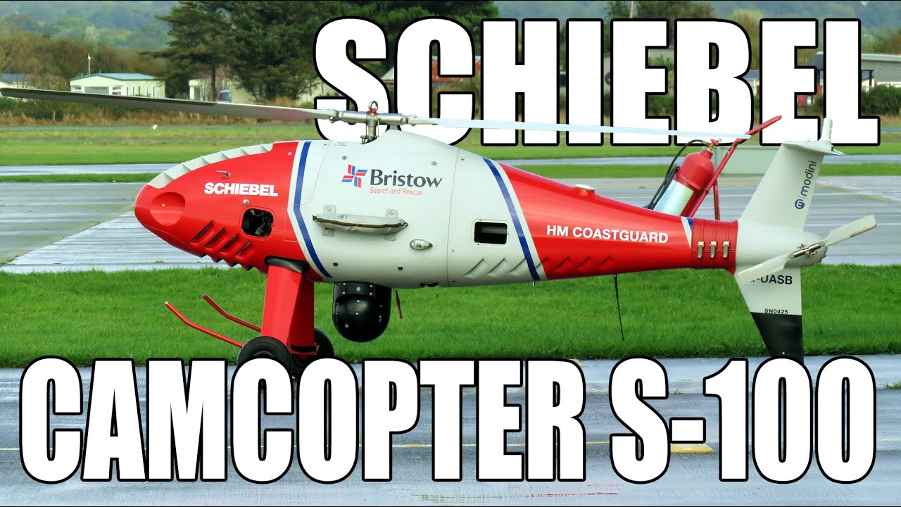 Coastguard Schiebel Camcopter in Caernarfon (Taking a Drone for a Walk)