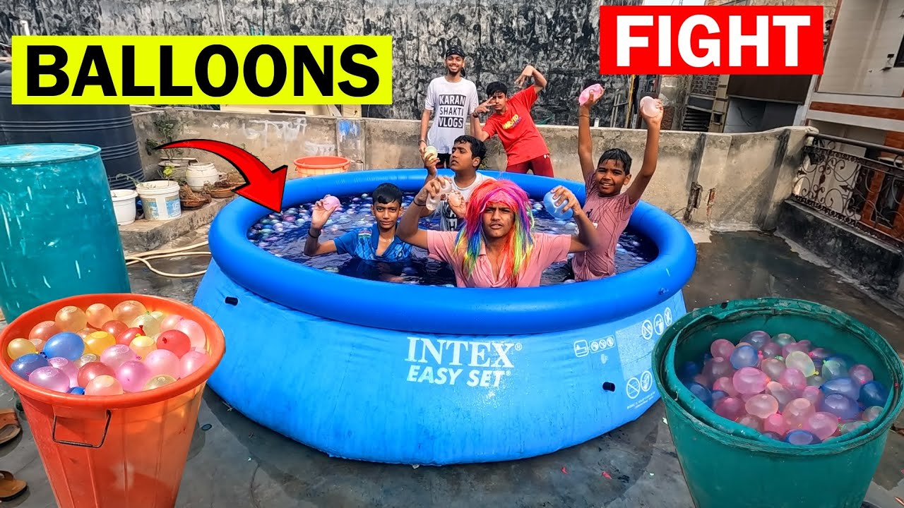 BIGGEST Water BALLOONS Fight 2025 Delhi | Holi Special Water Balloons Fight 2025 | Holi Stash 2025