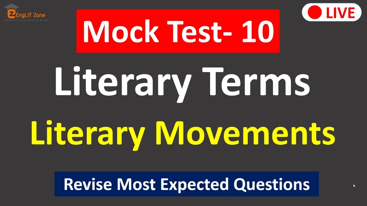 Mock Test 10 || UP TGT English || MCQ on Literary Terms || MCQ on Literary Movements