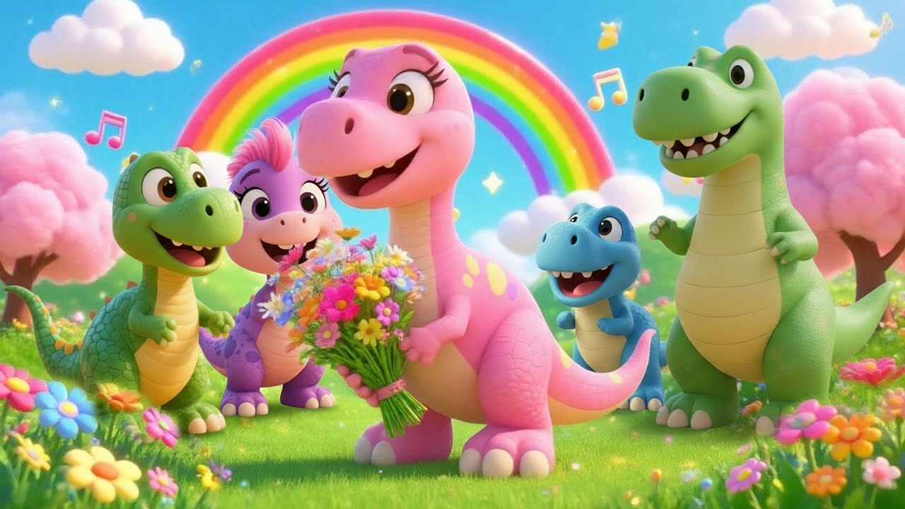 Дино ду ду ду ду | Коллекция детских стишков | @rainbowkidztv
