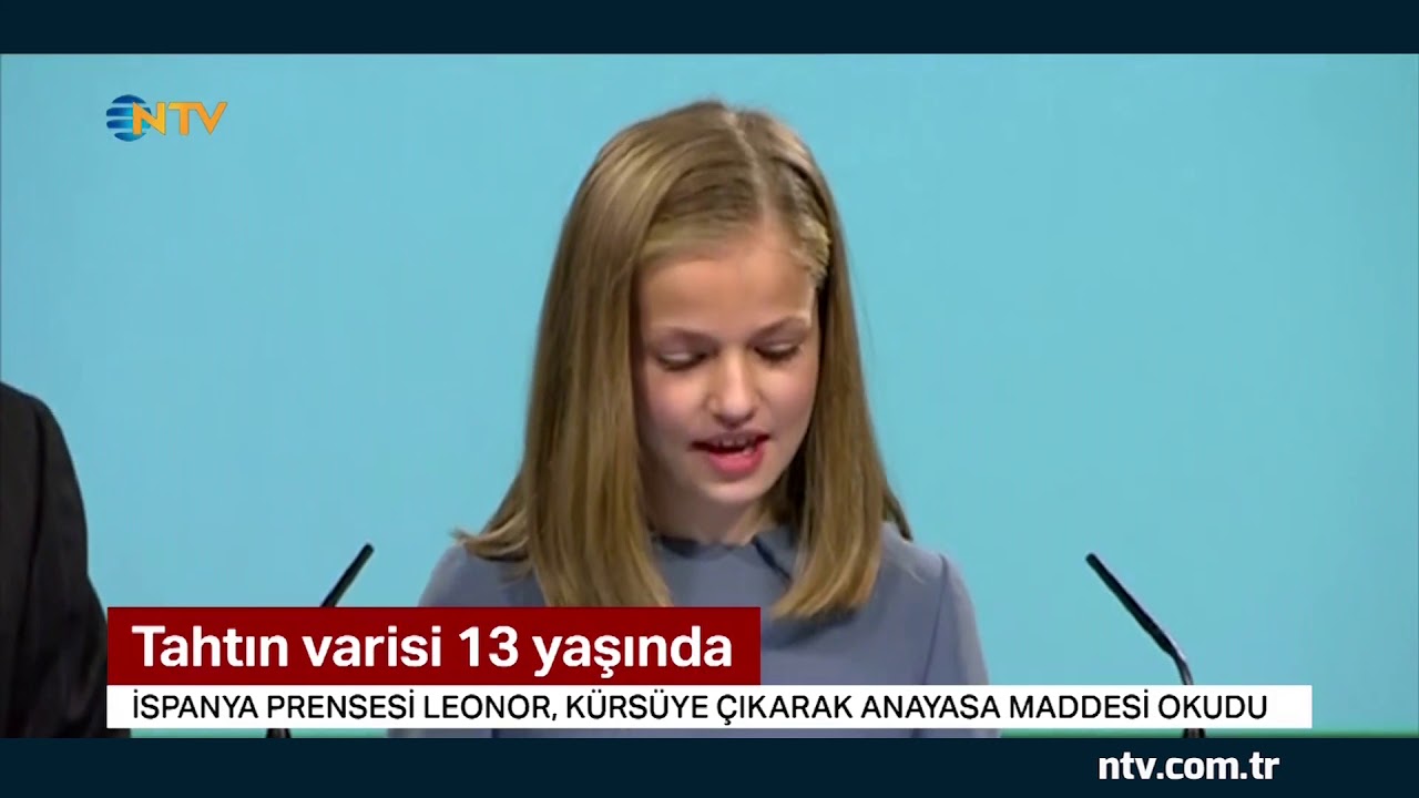 İspanya'da tahtın varisi sadece 13 yaşında ... (Prenses Leonor, ilk konuşmasını yaptı)