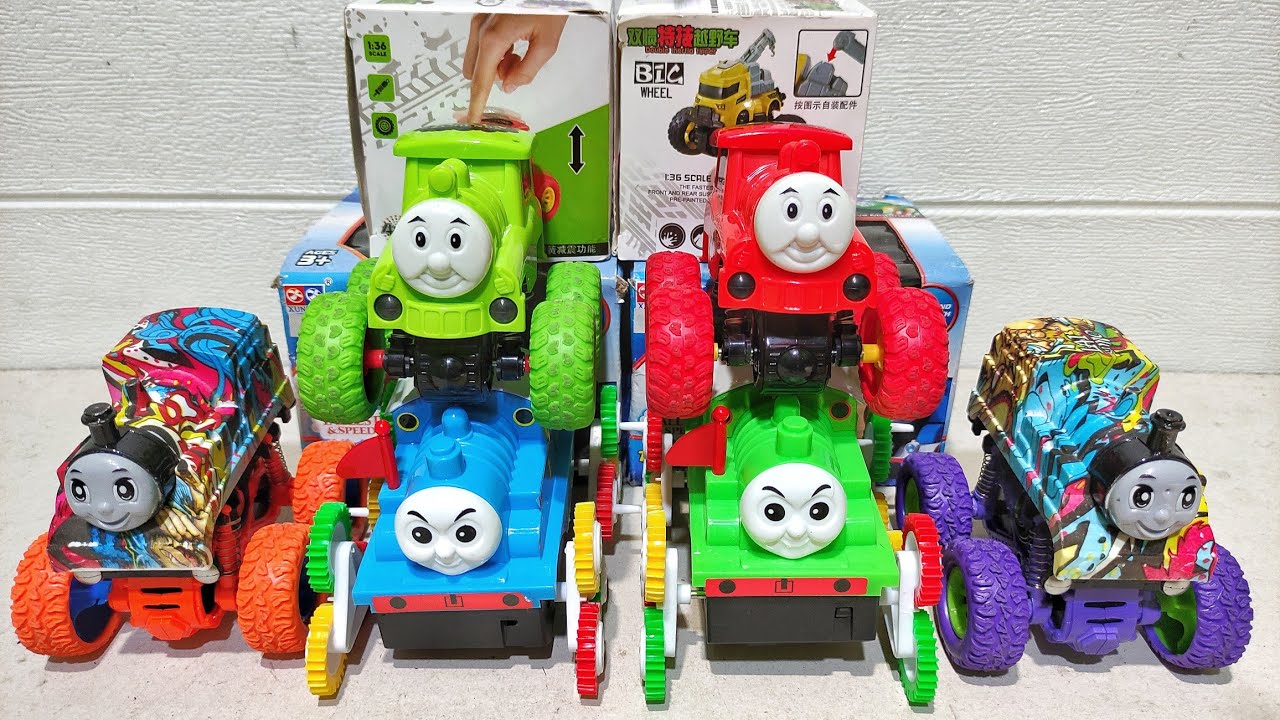 kereta api, kereta, train, stunt car, thomas off-road car, thomas train episode 4