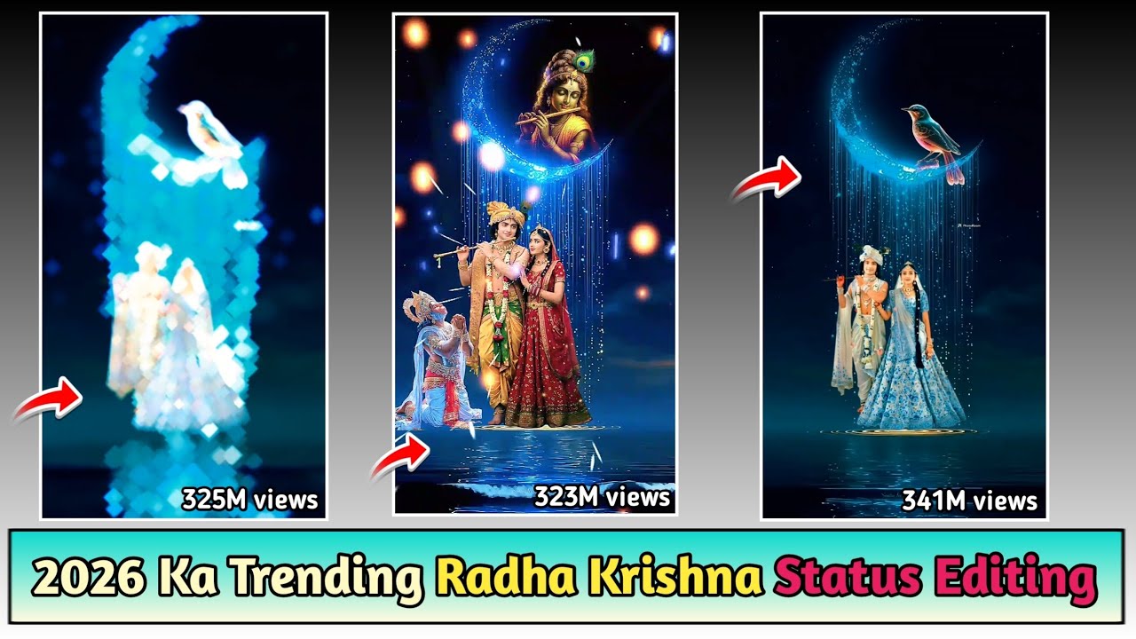 New Trending Radha Krishna Status Video Editing | Instagram Viral Krishna Status Video Editing 
