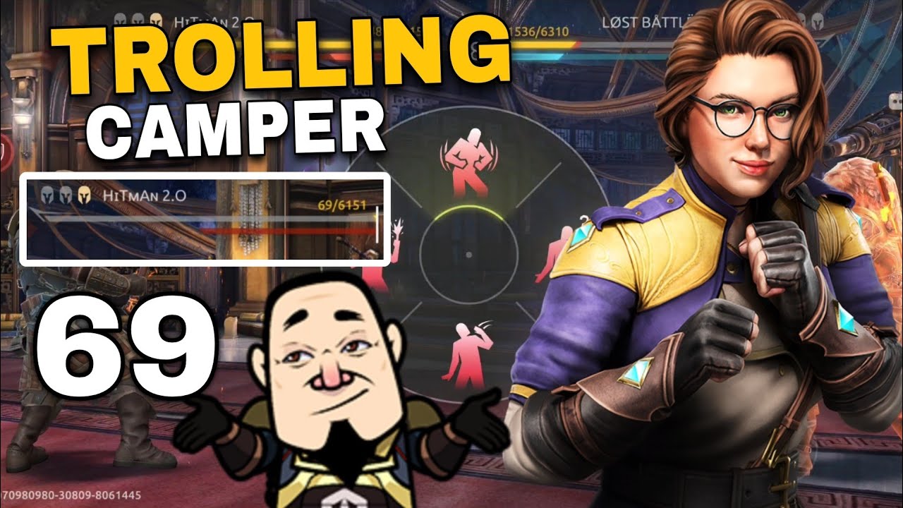 TROLLING Camper till the last breath! |how to defeat camper in shadow fight 4| shadow fight 4 camper