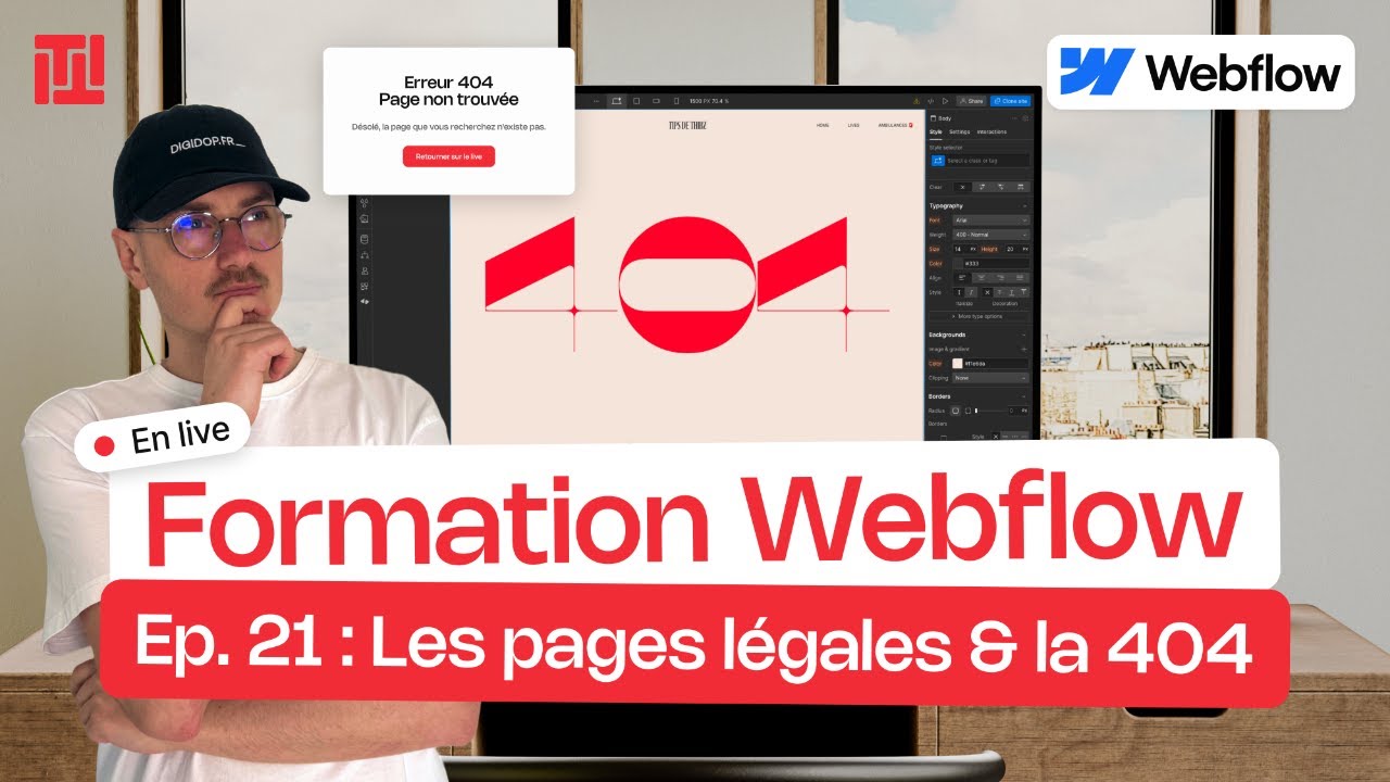 Ep 21 : Pages Légales & 404 | Formation Webflow Gratuite