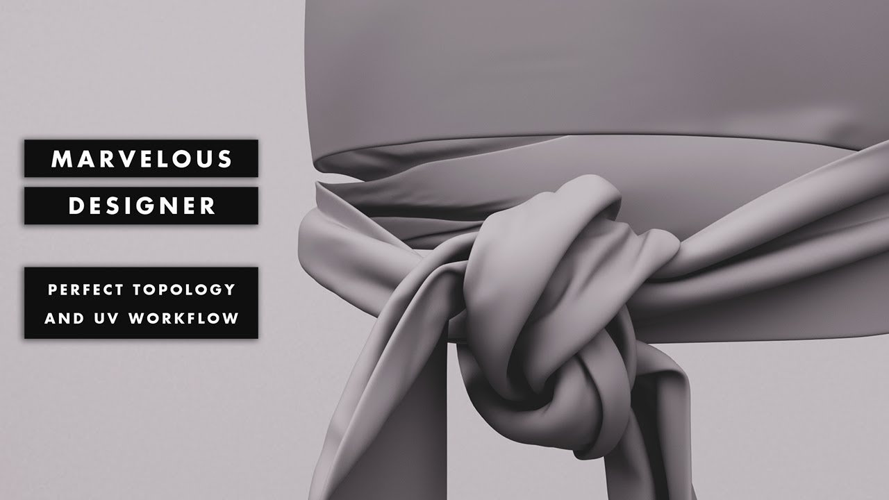 Marvelous Designer Tutorial: Easy perfect topology, UVs, thickness, and details.