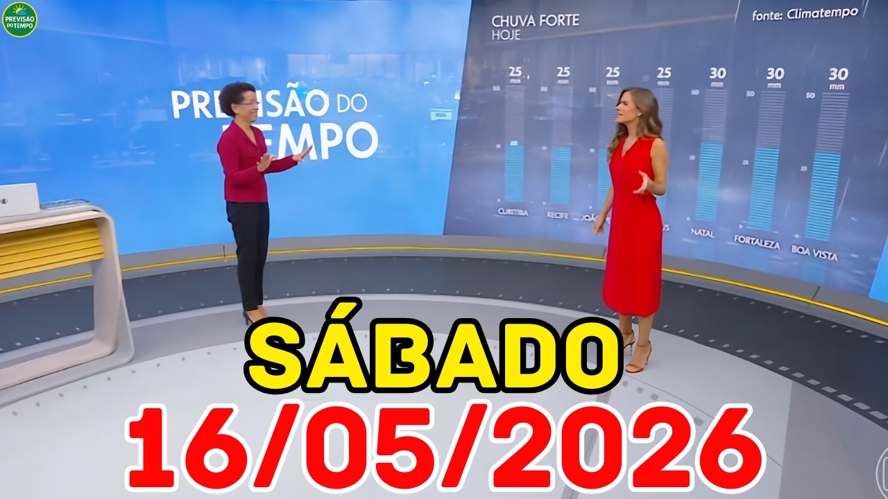 ALERTA M&Aacute;XIMO: Temporais Avan&ccedil;am com For&ccedil;a Agora &agrave; Tarde | Previs&atilde;o do Tempo Jornal Hoje 16/05
