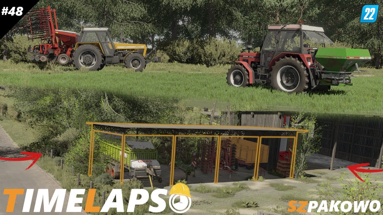 BUDOWA WIATY🏗️NA MASZYNY🚜| NAWOZY & Siew LUCERNY🌱🌱| Timelaps #48⏱ Szpakowo🤩| FS22🔥| Matetek2