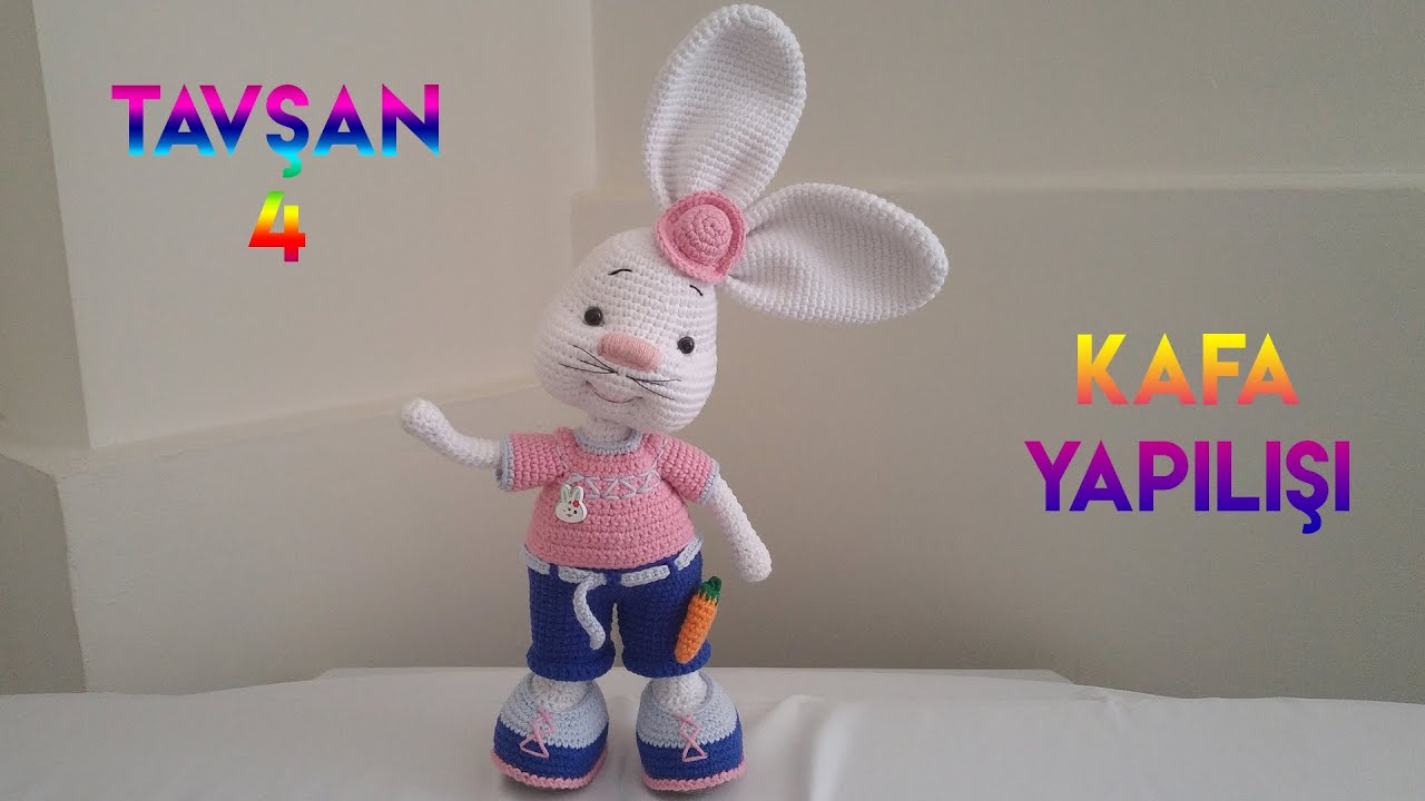 #amigurumi  Koca kulaklı tavşan 4. (How to make rabbit amigurumi)(English subtitle)