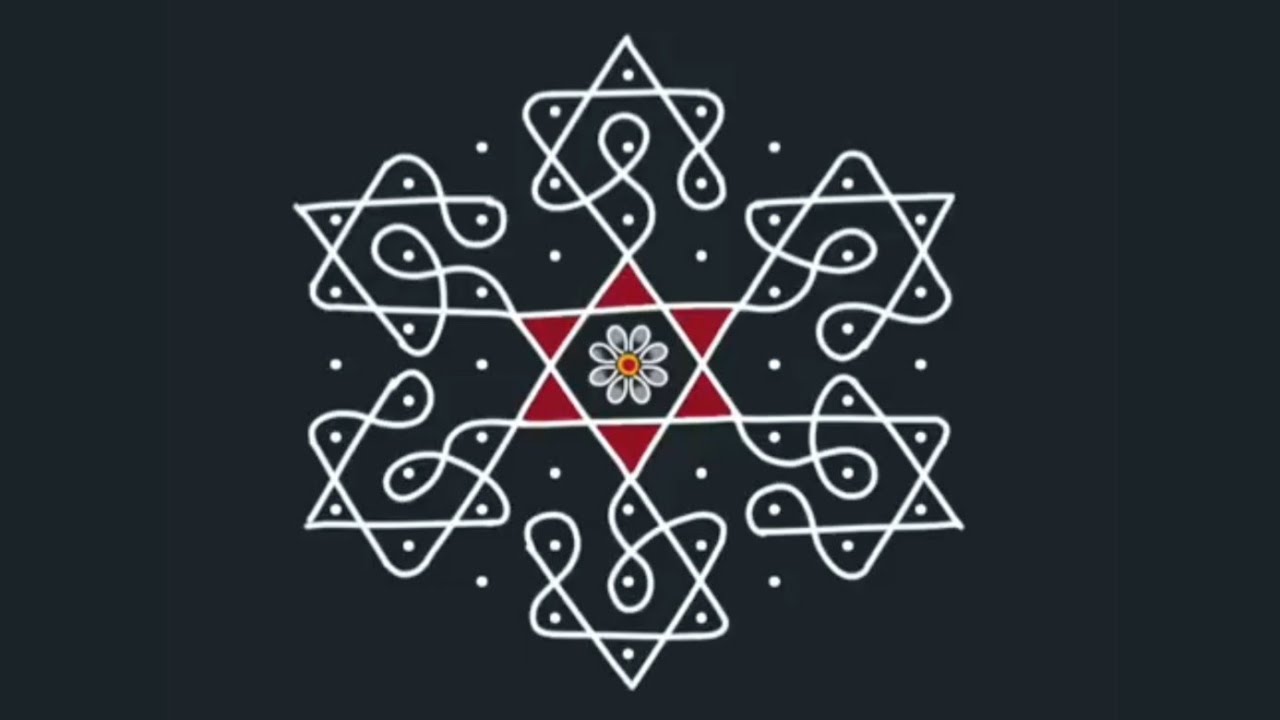 big kambi kolam designs with dots 9 x 5