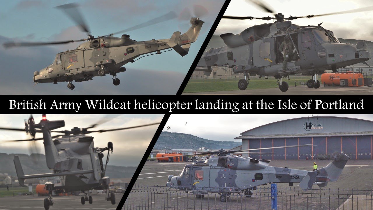 [4K] British Army Wildcat helicopter lands just metres away!