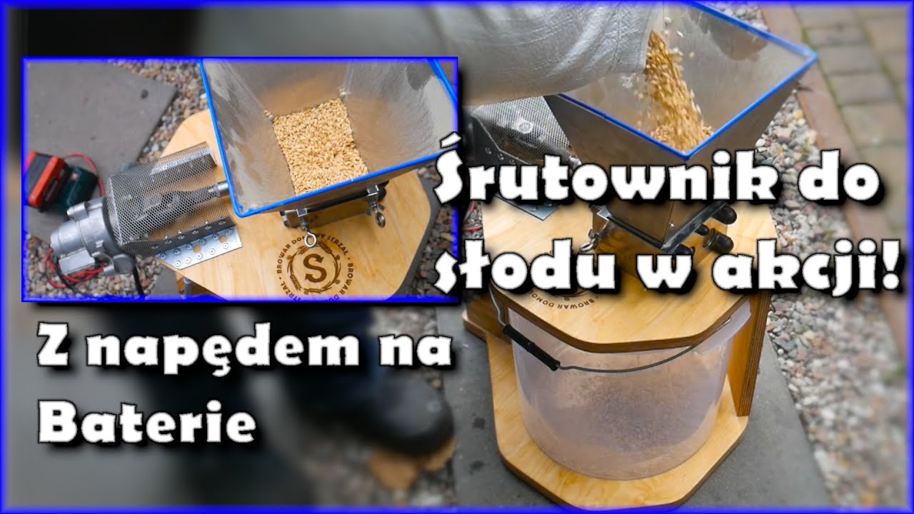 Śrutownik do słodu w akcji 🚀 Warzenie piwa wędzony koźlak (rauchbock)