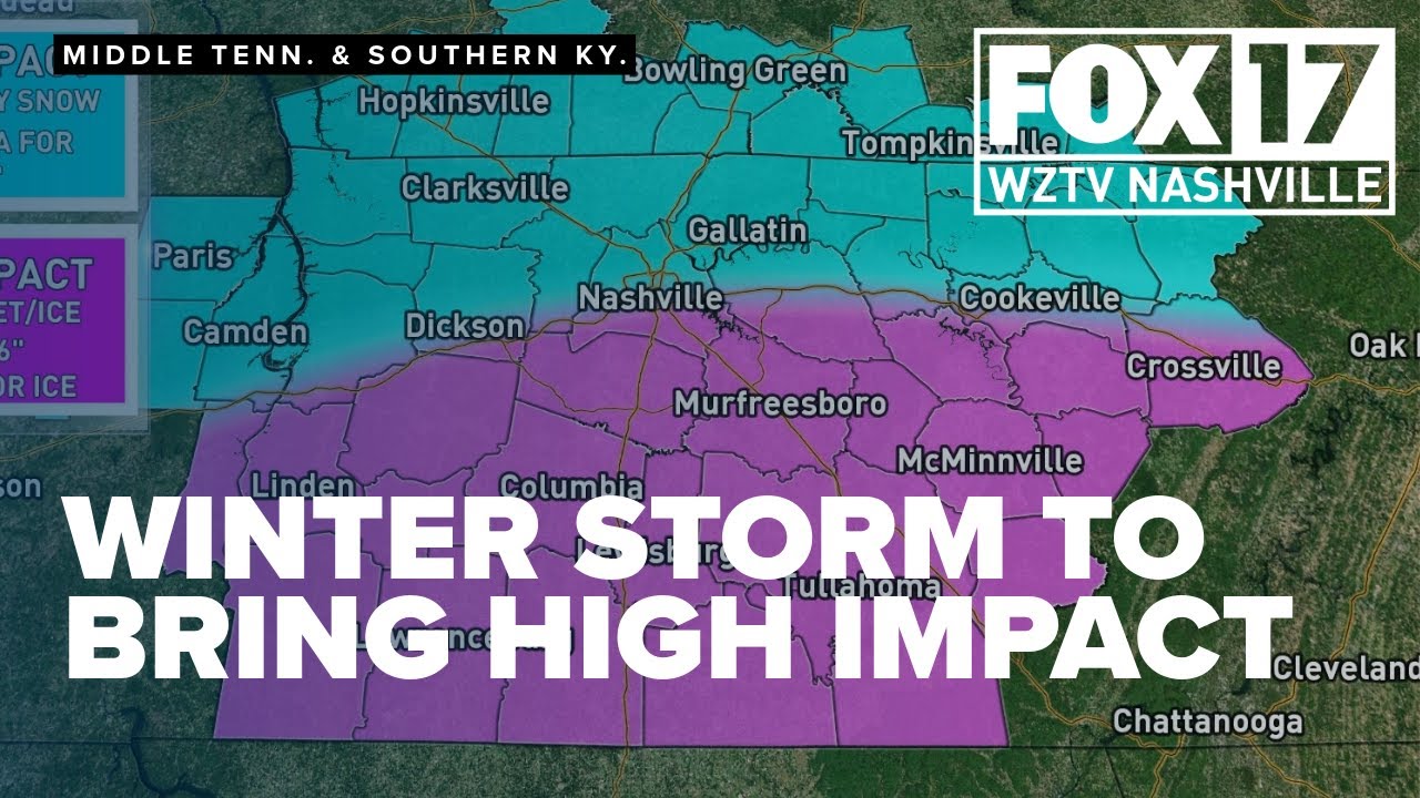 Winter storm bringing high impact to Middle Tennessee and Southern Kentucky this weekend