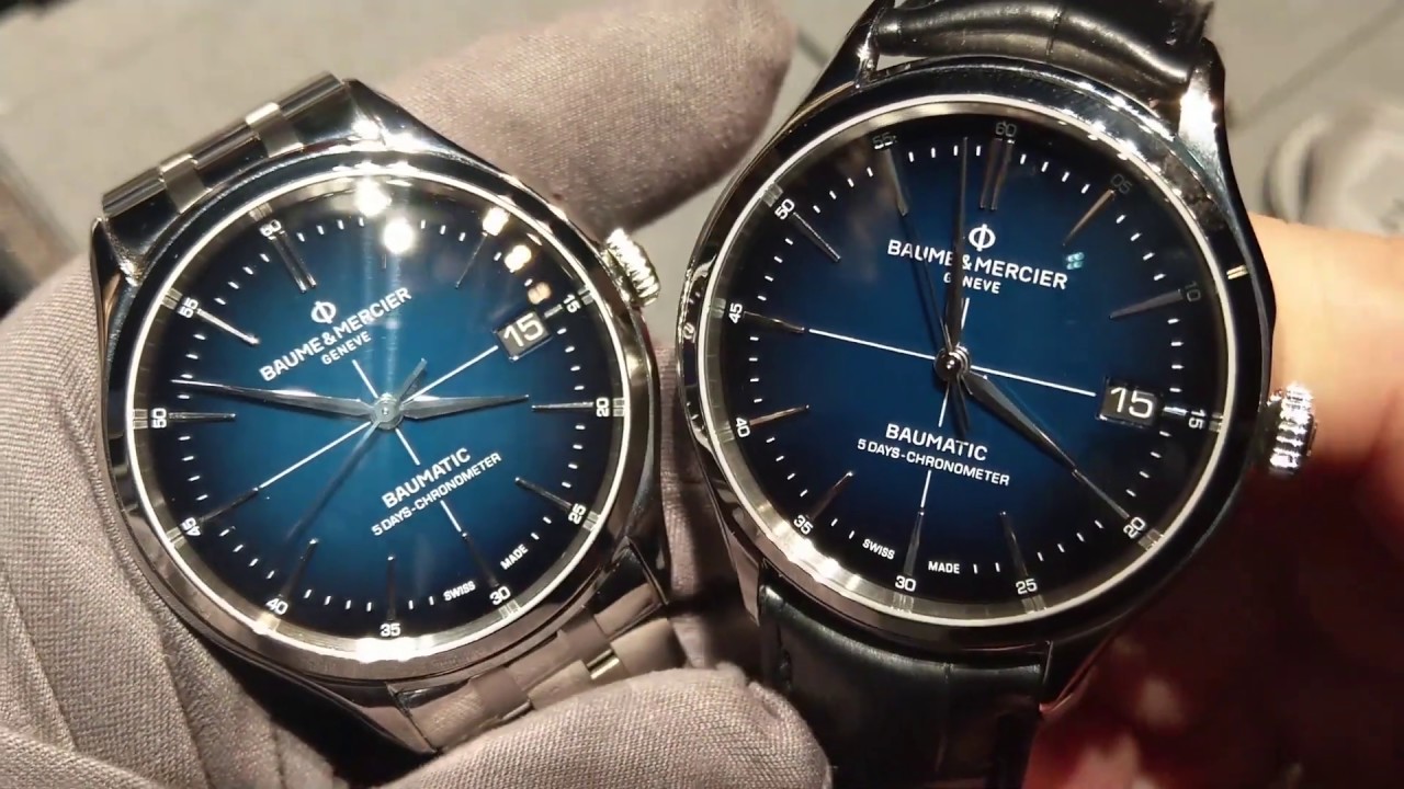 【藍面新機芯】BAUME & MERCIER 名士錶 Clifton 克里頓 Baumatic 五日鍊自動腕錶