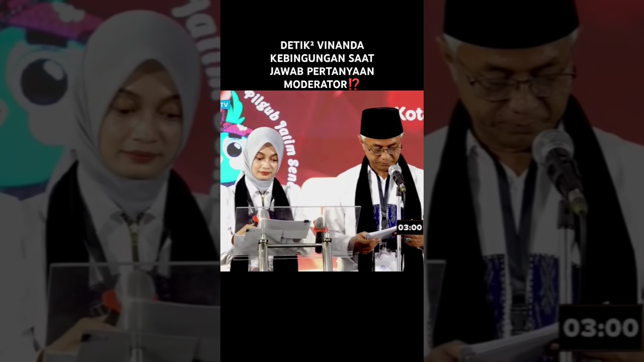 Detik&sup2; calon walikot kediri vinanda bingung saat jawab pertanyaan moderator‼️