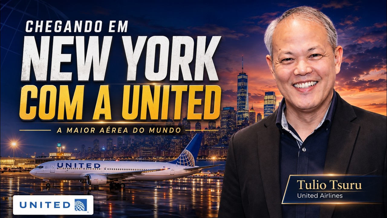 Chegando em New York com a maior aérea do mundo: United Airlines.