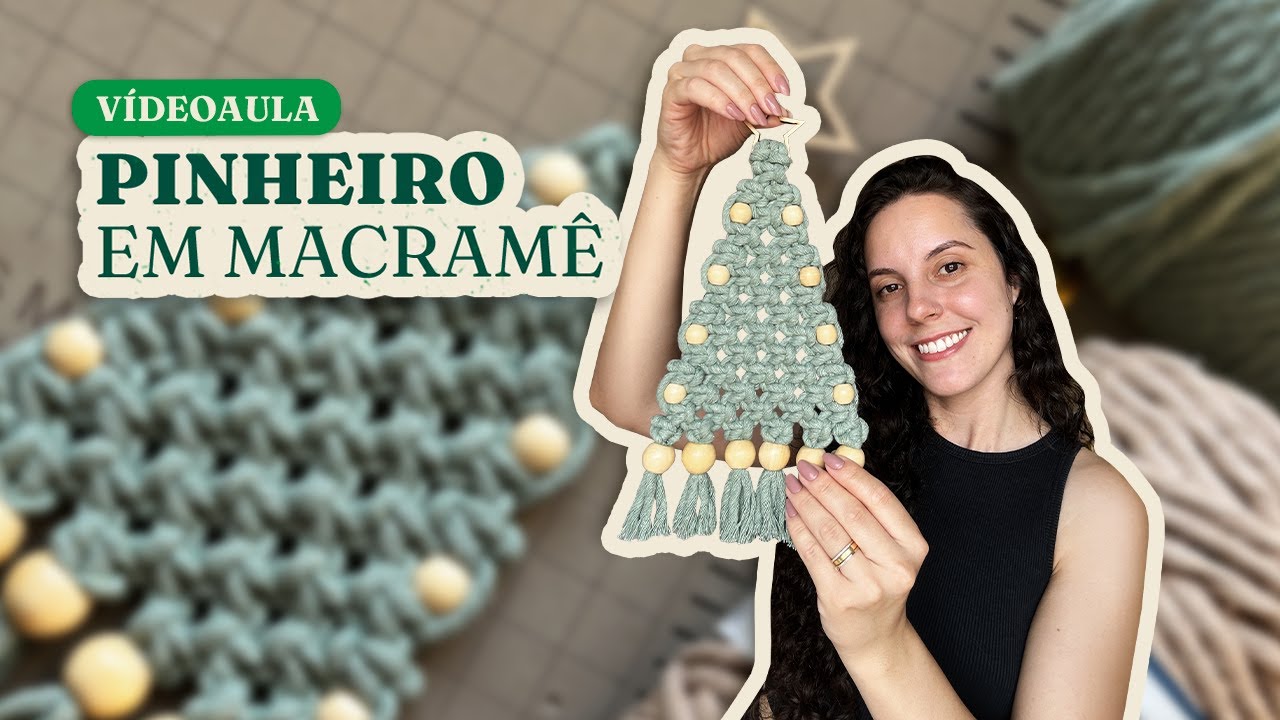 Pinheiro de Natal em Macramê - por Carol Kaitô