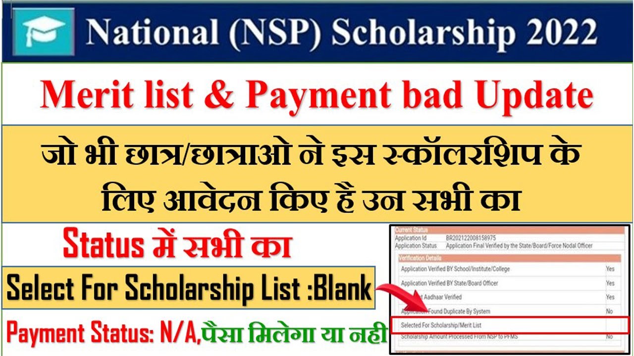 national scholarship merit list blank show kaise theek kare | NSP scholarship merit selection blank😭
