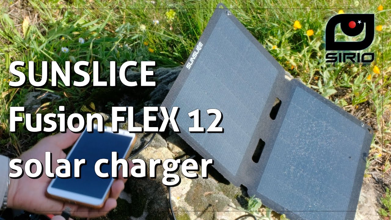 Solar charger SUNSLICE Fusion FLEX 12 - Unbox & Test - Review 2021
