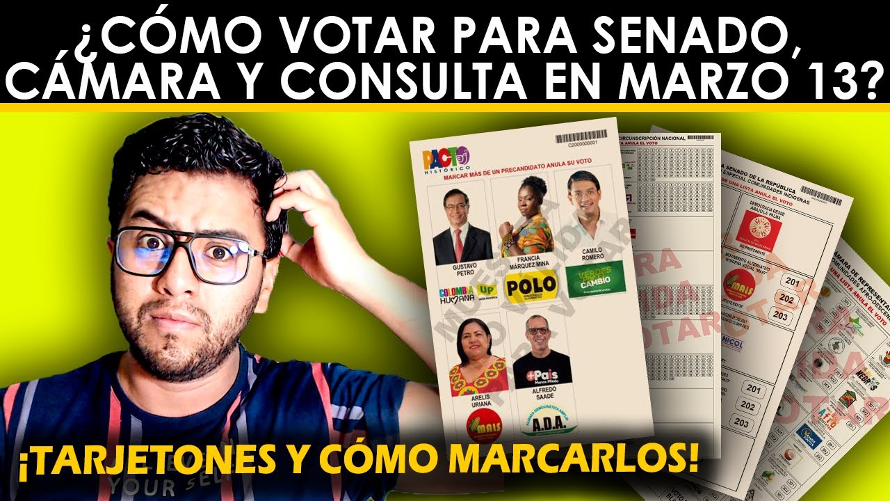 ¿CÓMO VOTAR PARA SENADO, CÁMARA Y CONSULTA EN MARZO 13?